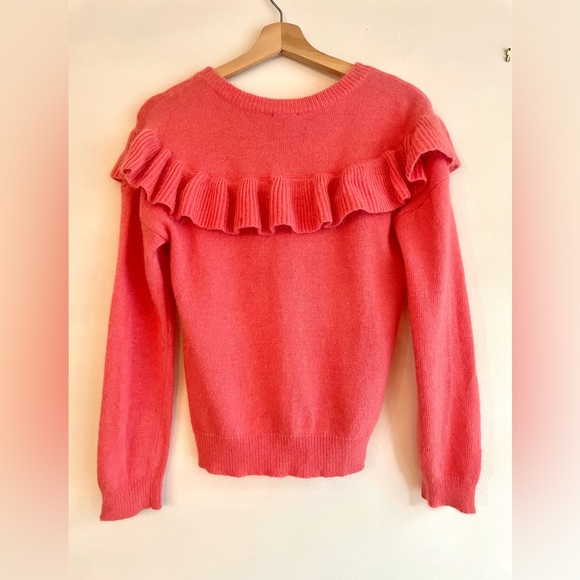 Coral ruffle detail sweater - Picture 4 of 5